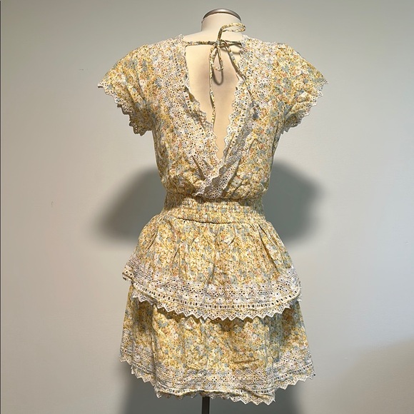 AE - Medium - Floral Lace Trim Mini Dress - Picture 8 of 10